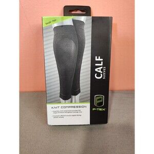P-Tex Knit Compression Calf Sleeves Pair Black Small